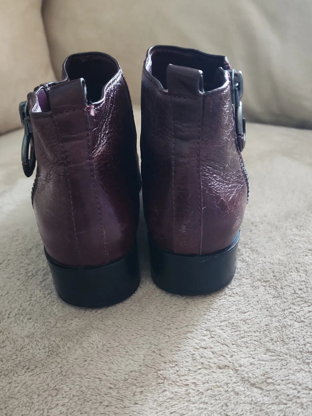 1.STATE Women's Pointed Ankle Boots in Burgundy